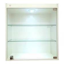 Nicho Decorativo Suspenso Led Prateleira Vidro Temperado Cor Branco Foto mini 1