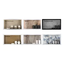 Nicho Em Porcelanato Porta Shampoo Banheiro Box 60x30x10 Cm Cor Madeirado Foto  mini 1