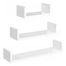 Nicho Mdf Branco 3un De Parede Em U Livros Prateleira Nicho Foto mini 1