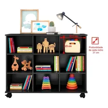 Nicho Organizador 6 Gavetas Com RodÃzios Preto/branco Qmovi Cor Branco Foto mini 4