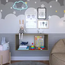 Nicho Quarto Infantil 80x40x40cm Bramov Móveis Carvalho Mel Foto  mini 1