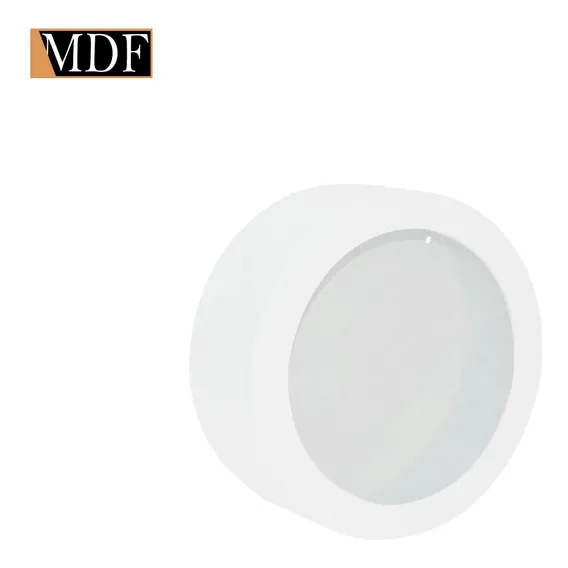 Nicho Redondo Simples 23x9 Mdf Madeira Pintado Cor Branco Foto 1