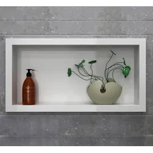 Nicho Shampoo Mármore Branco Prime 30x50 Com Fundo E Borda Foto mini  3