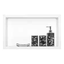Nicho Shampoo Mármore Branco Prime 30x50 Com Fundo E Borda Foto mini  2
