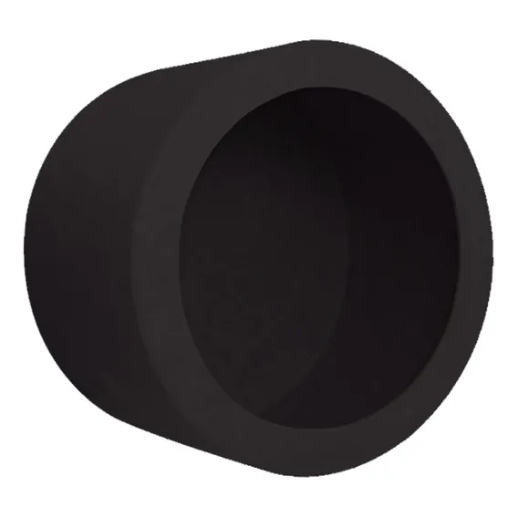 Nicho Simples Redondo 30x15 Mdf Madeira Pintado Cor Preto Foto 1