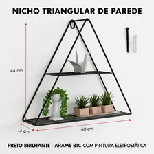 Nicho Triangular de Parede Preto Foto mini 3