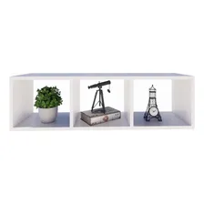 Nicho Triplo Retangular Branco 85x24x22cm CompMovel Foto mini 2
