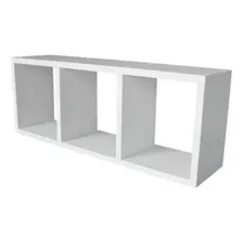 Nicho Triplo Retangular Branco 85x24x22cm CompMovel Foto mini 3