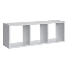 Nicho Triplo Retangular Branco 85x24x22cm CompMovel Foto mini 1