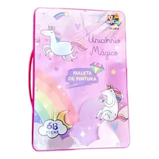 Ninho Boy 68 peças Cor Unicornio Maleta Pintura Infantil Estojo Escolar Canetinha Foto mini  2