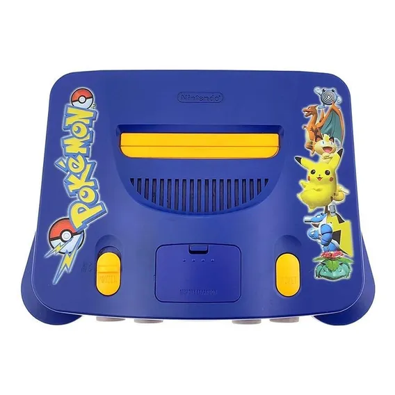 Nintendo 64 Pokémon Special Edition cor amarelo y azul Foto 1