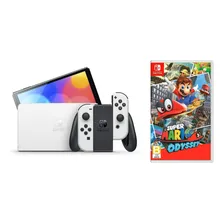 Nintendo Nintendo Switch Switch OLED 64GB Super Mario Odyssey Bundle cor branco 2023 Foto  mini 1