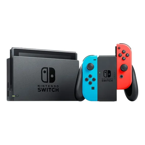 Nintendo Switch Console (2nd Generation, Neon Blue And Red) Foto 1