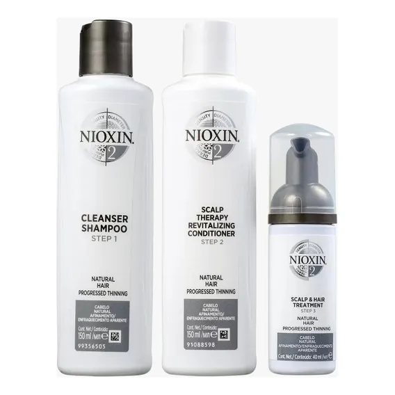 Nioxin Kit System 2 Sh E Cond 150ml Scalp 40ml Afinamento Foto 1