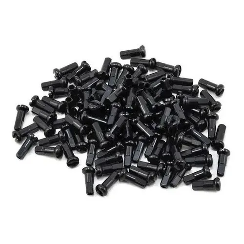 Niples Preto 14mm X 2mm Aluminio 32 Unid Fino Bicicleta Bike Foto 1