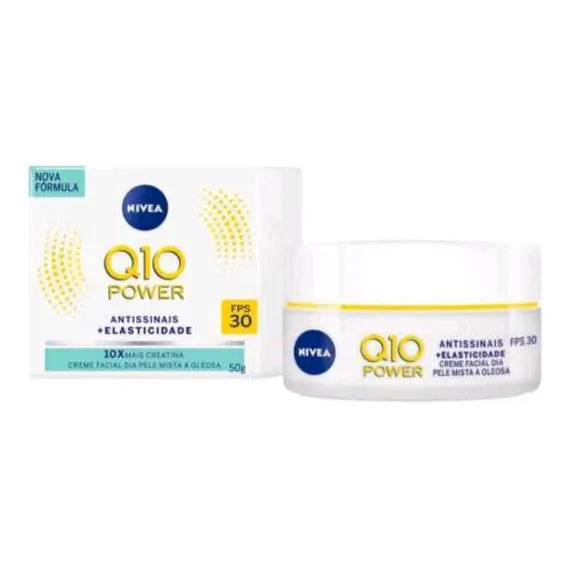 Nivea Q10 Power Antissinais Pele Mista A Oleosa 50g - Fps30 Foto 1