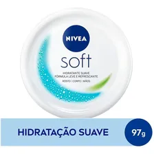 Nivea Soft Creme 98g Rosto Corpo Mãos Hidratante Suave Vit E Foto  mini 1