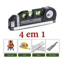 Nível A Laser Esquadro Com Trena Magnetico Profissional 10m Foto mini  3