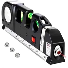 Nível Laser 3 Linhas Cruz Trena Régua Nivelador Profissional Foto mini 4