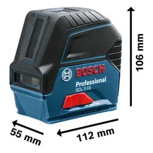 NÃvel À Laser De Linhas Gcl 2-15 Bosch + Maleta + Suporte Foto mini 3