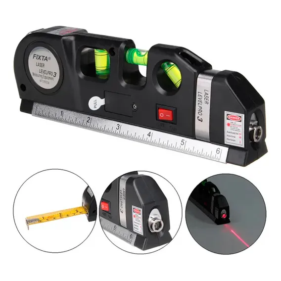 NÃvel Laser Profissional Trena 3 Estágios Nivelador Pro3 Foto 1