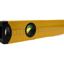 Nível Plástico Amarelo 3 Bolhas Com Régua 50cm Pedreiro Foto mini  3