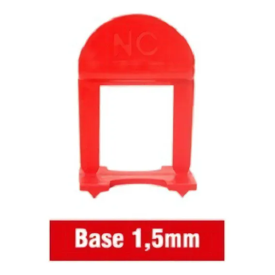 Nivelador Porcelanato / Pisos Base 1,5mm Vermelho C/100un Foto 1