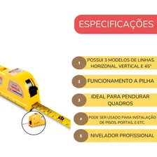 Nivelador Profissional Nível Laser Com Trena 3 Estágios Foto mini 4