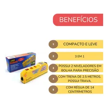 Nivelador Profissional Nível Laser Com Trena 3 Estágios Foto mini  3