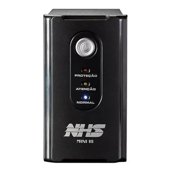 No break NHS Interactive Mini III 600 600VA entrada e saída de 120V preto Foto 1
