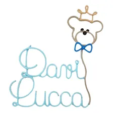 Nome Composto Em Tricotin Até Nove Letras Mais Um Desenho Cor Personalizado Foto mini 1