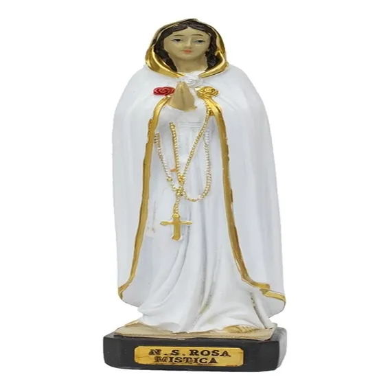 Nossa Senhora Da Rosa MÃstica 19cm - Enfeite Resina Foto 1