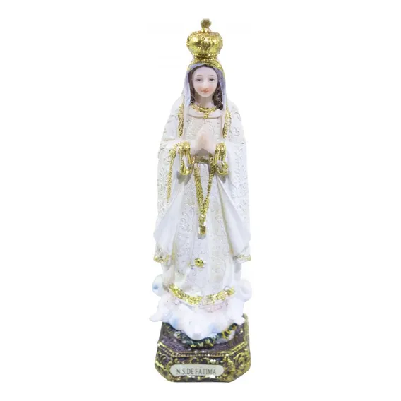 Nossa Senhora De Fátima 15cm - Enfeite Resina Foto 1