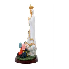 Nossa Senhora De Fátima Com 3 Pastores 63cm - Enfeite Resina Foto mini 3