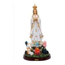 Nossa Senhora De Fátima Com 3 Pastores 63cm - Enfeite Resina Foto mini 1