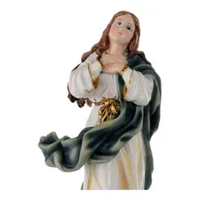 Nossa Senhora Imaculada Conceição 14 Cm - Imagem Em Resina Foto mini  2