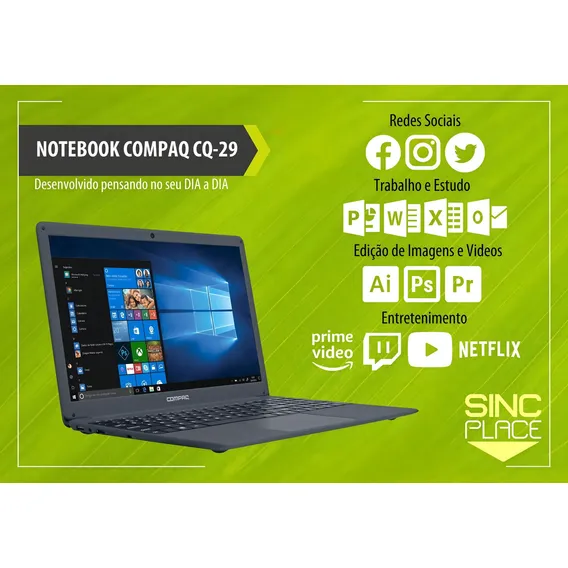 Notebook Para Trabalho E Estudo Compaq I5 8gb 480gb Ssd 15.6 Foto 1