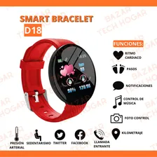 Notificações multiesportivas do Smartwatch Smartwatch D18 Ruffo Red Caloria Fitness Foto mini  3
