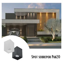 Notrelux Luminária Beiral Pergolado Fachada Spot Plafon Par20 Movel Cor Preto Foto mini 4
