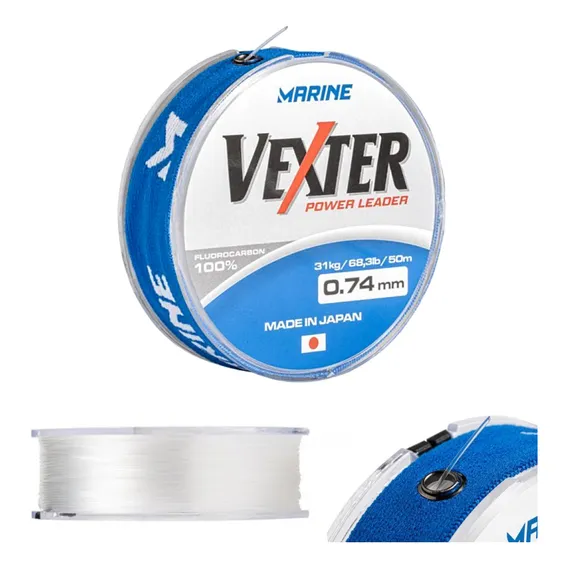 Nova Linha Vexter Leader Fluorcarbon 0.28mm 13lb - 50m Foto 1