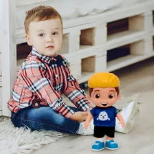 Novabrink Boneco Aventureiro Azul Luccas Neto 14 Frases Foto mini 2