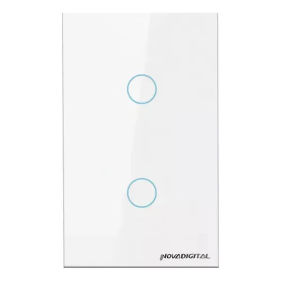 Novadigital Interruptor Touch 2 Botoes Led Zigbee Branco 127/220v Foto 1