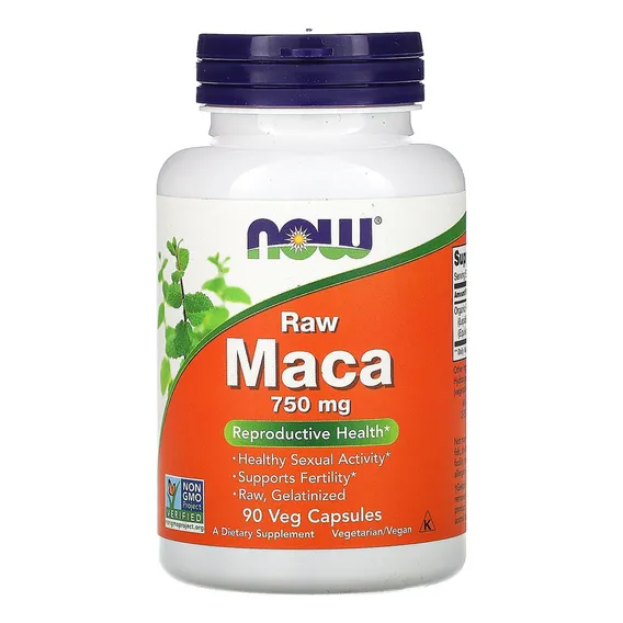 Now Foods Raw Maca Peruana 750mg 90 Veg Caps Sabor N/a Foto 1