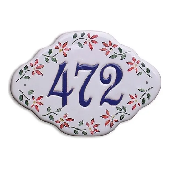 Número De Residência Apto Cerâmica Para Casa LukaBrasil Placa 18 X 13 cm Foto 1
