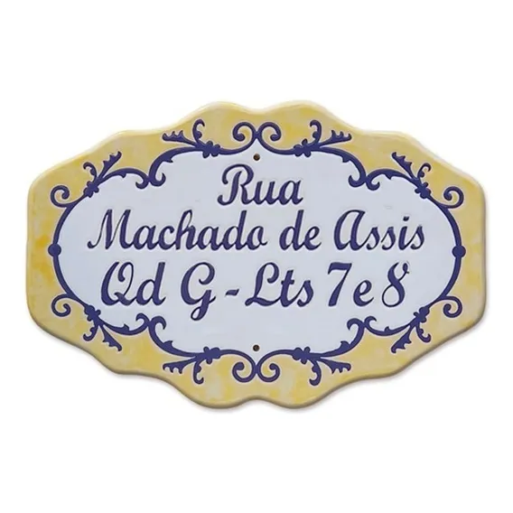 Número De Residência Número De Casa Número Personalizado De residência Número de Cerâmica Azulejo Com Número De casaVenda De Número De Casa Foto 1