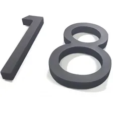 Numero Para Casa 16cm Preto Fosco Foto mini 2