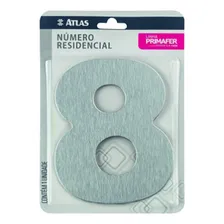 Numero Residencial Adesivado Escovado - Atlas Foto mini 2