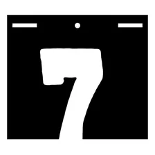 Numero Residencial Retangular Pvc No.7 Caiado - Kit C/25 Pec Foto mini  3