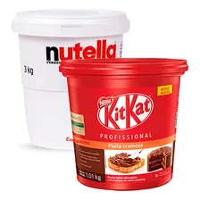 Nutella 3kg Balde Gigante + Creme Kit Kat Foto mini 1
