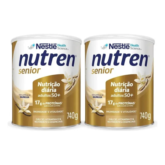 Nutren Senior Baunilha - 740g Kit 2 Latas - (nestle) Foto 1